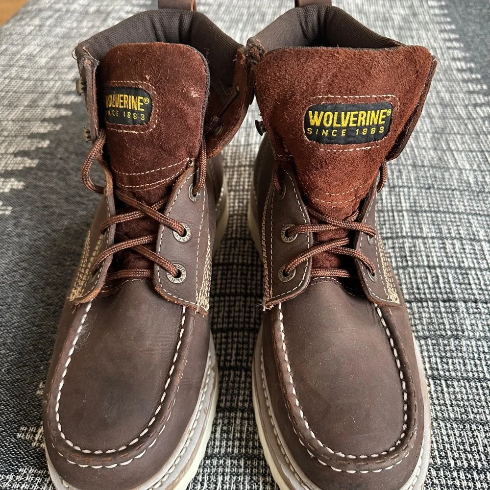 WORN ONCE! Wolverine Men's Loader 6 " Soft Toe Wedge Work Boot - Picture 11 of 11